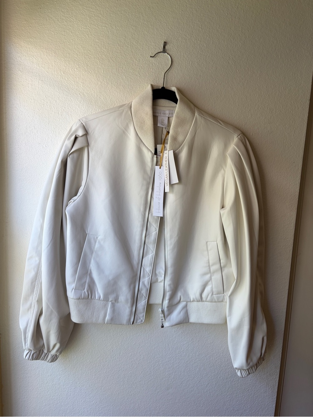 House of Harlow 1960 Cream Bomber Jacket
